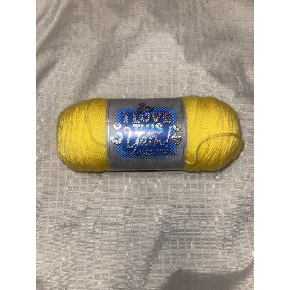 1 Skein I Love This Yarn 100% Acrylic - Aran Wt. Yellow